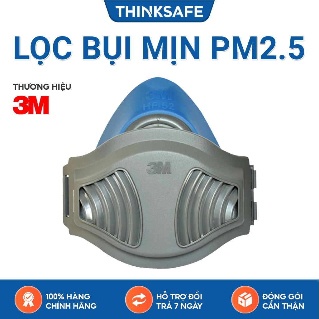 Mặt nạ phòng độc 3M Thinksafe, phòng độc, chuyên phòng dịch, chống giọt bắn, lọc bụi mịn, xịt sơn - HF52/1700