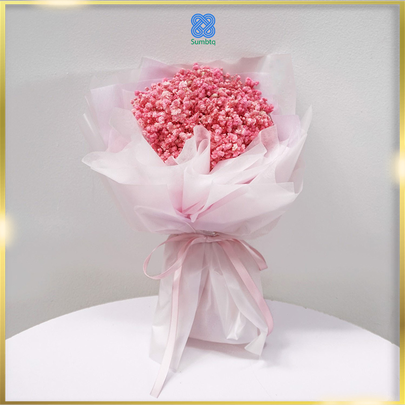 Hoa baby khô  Pink color baby’s breath bouquet