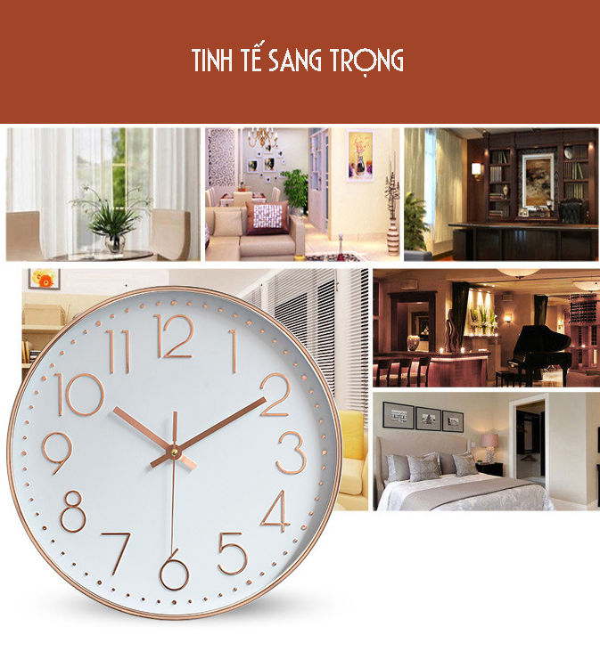 ĐỒNG HỒ TREO TƯỜNG KIM TRÔI VỎ KIM LOẠI TINH TẾ SANG TRỌNG – MH2011