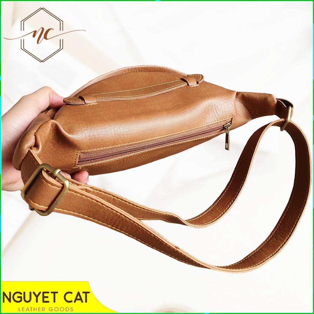 Túi Đeo Bụng, Đeo Hông NGUYET CAT Leather - Chất Liệu Da PU Cao Cấp - Sang - Xịn - Mịn