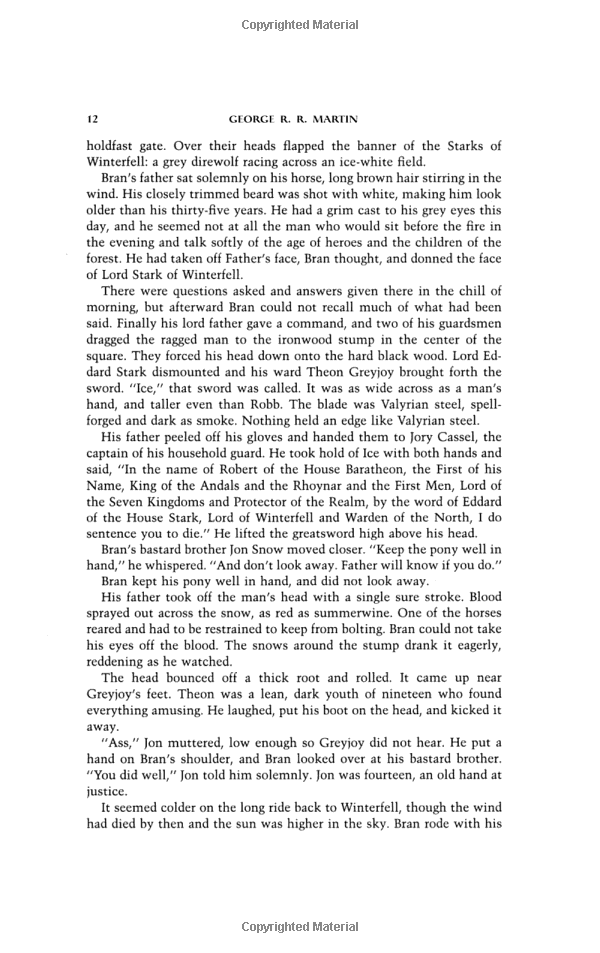 A Song Of Ice And Fire 1: A Game Of Thrones