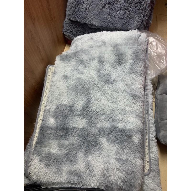 Thảm Lông Loang Xám Trắng Trải Phòng Ngủ , SoFa
