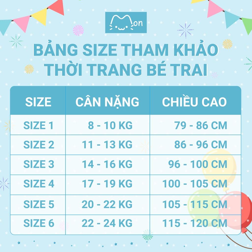 Bộ nỉ hoodie thu đông cho bé trai chất liệu nỉ chân cua cao cấp MonBabies BMNT22W011