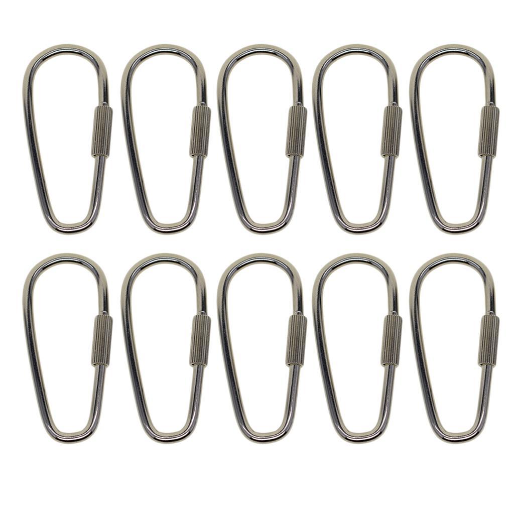 10x Sturdy Brass Screw Lock Key Chain Key  Holder Solid Hanging