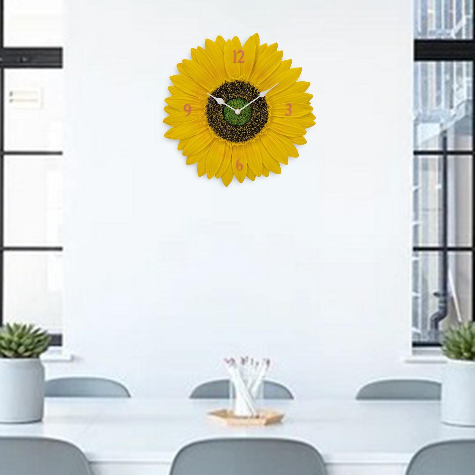 Indoor Outdoor Wall Clock Wall Clock Non Ticking Silent Waterproof Wall Clock Art Wall Decor Hanging Clocks for Home Bedroom Fence