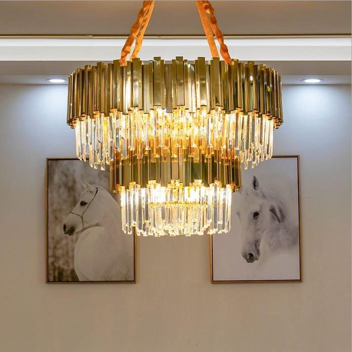 Đèn chùm SUATA pha lê hiện đại trang trí nội thất sang trọng