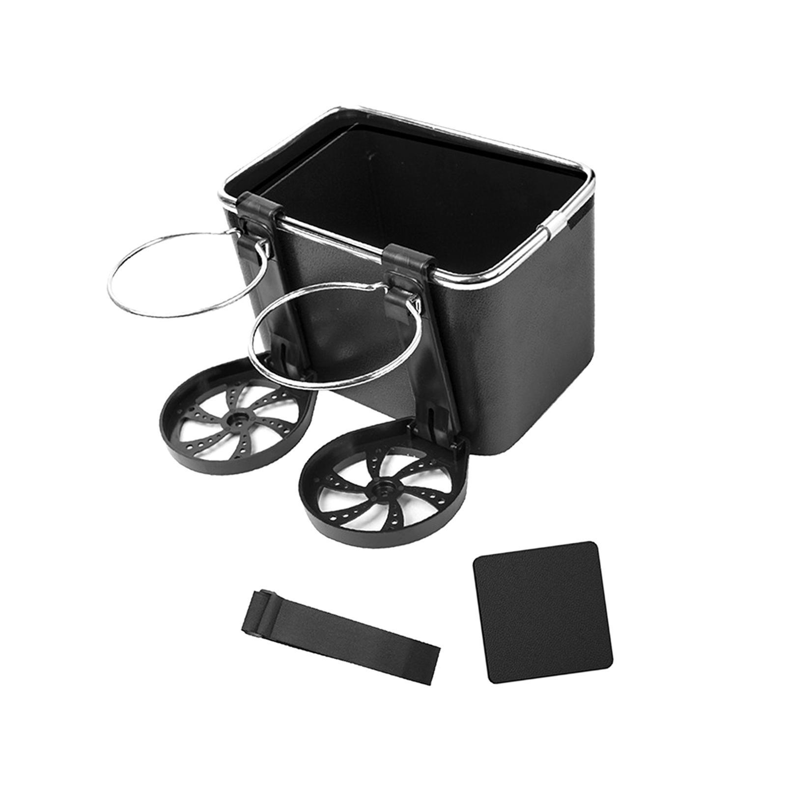 Car Armrest Storage box Drink Water Cup Holder for Caravans Black