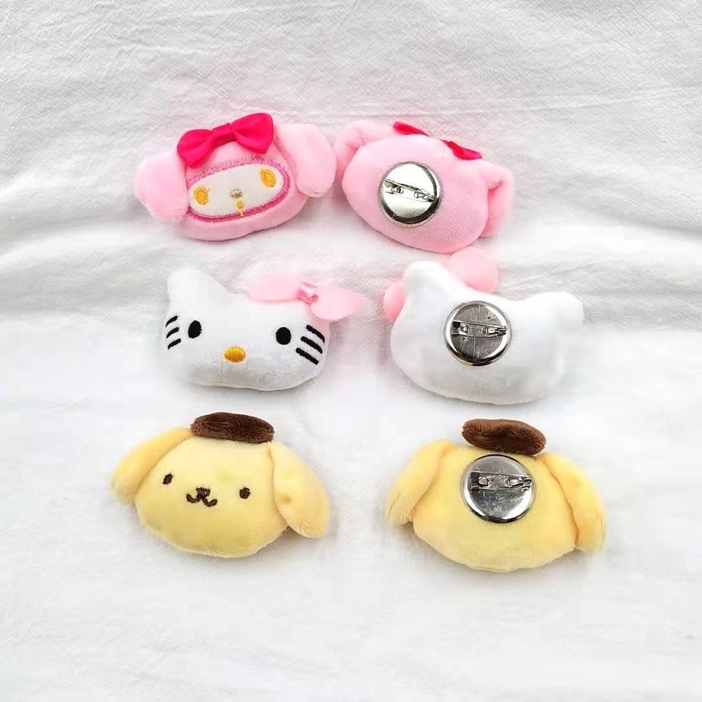 Ghim Cài Ba Lô,Cài Áo Mềm Mại Hình Búp Bê Sanrio Hoạt Hình Dễ Thương