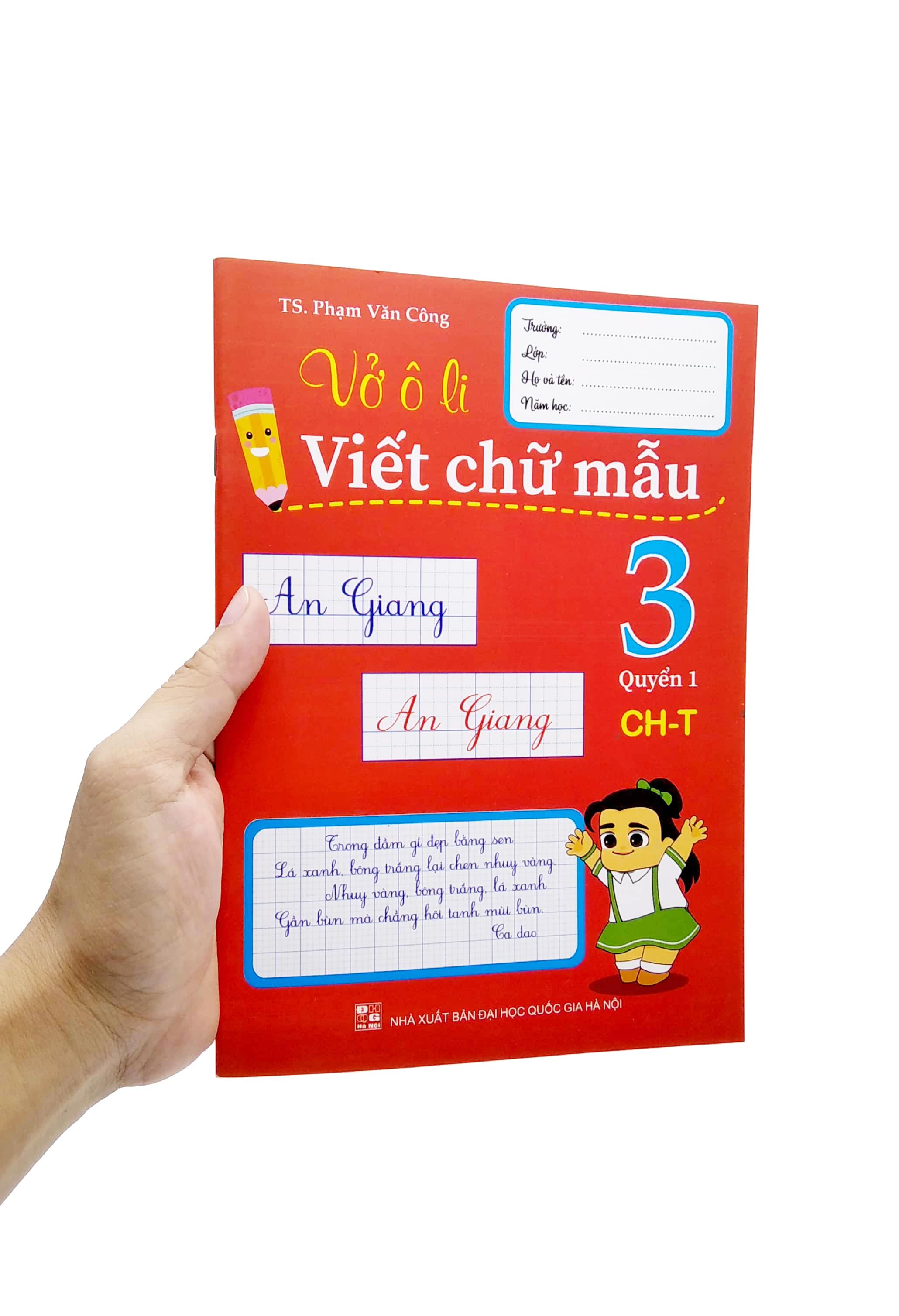 Vở Ô Li Viết Chữ Mẫu 3 - Quyển 1