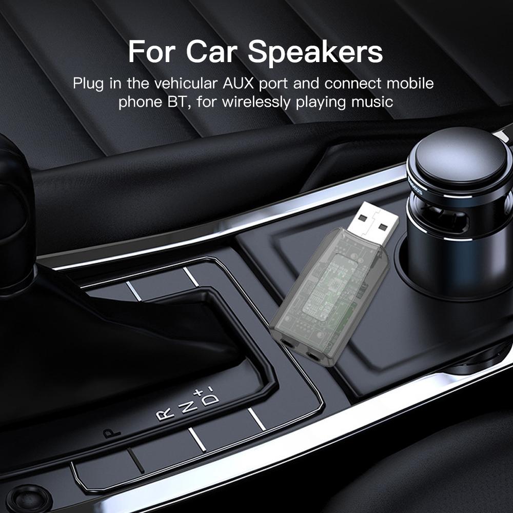 BT-TX5 2 in 1 BT 5.0 Audio Receiver Transmitter Wireless Mini Adapter Stereo Music Transceiver AUX USB Wireless Dongle