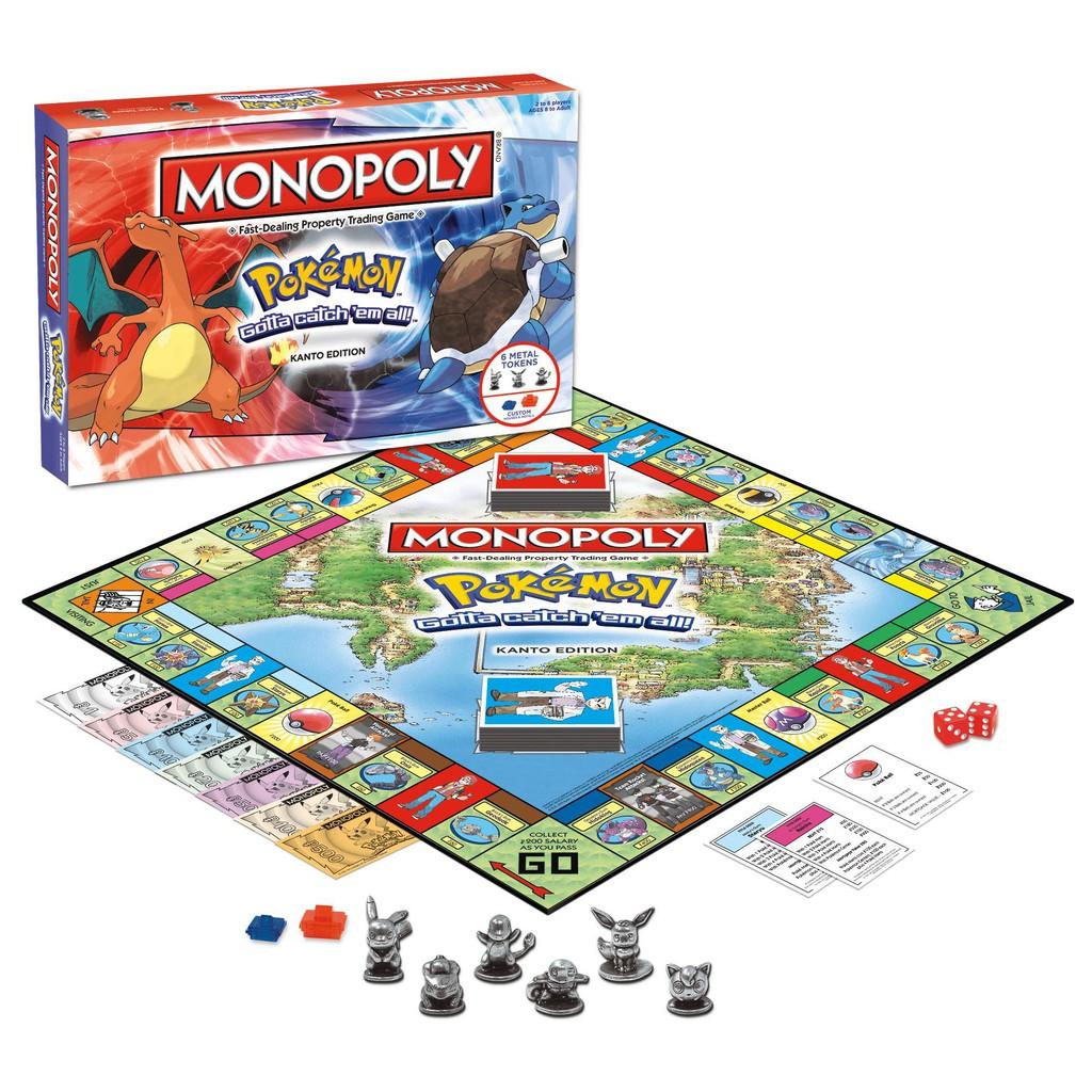 Cờ Tỷ Phú MONOPOLY POKEMON EDITION Board Game Pokemon Kanto Edition Family Boardgame Cờ tỉ phú