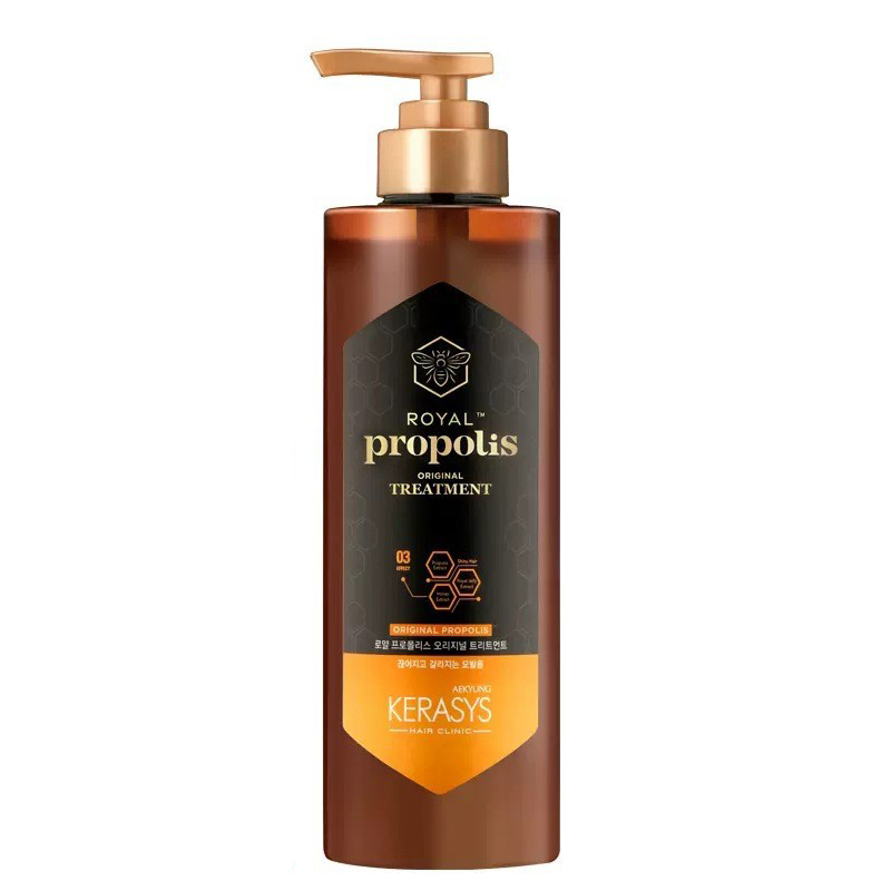 Dầu gội xả Kerasys Royal Propolis dành cho tóc mỏng yếu, tóc không vào nếp Hàn Quốc 500ml