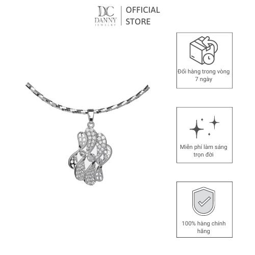 Mặt Dây Chuyền Nữ Bạc 925 Danny Jewelry Xi Bạch Kim DI4GZ027