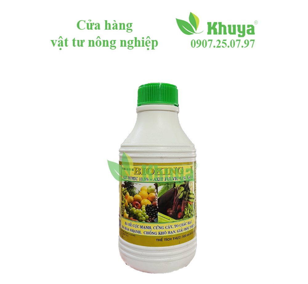 Phân bón lá kali sinh học Boly Bioking L 500ml Ra rễ và Cứng cây