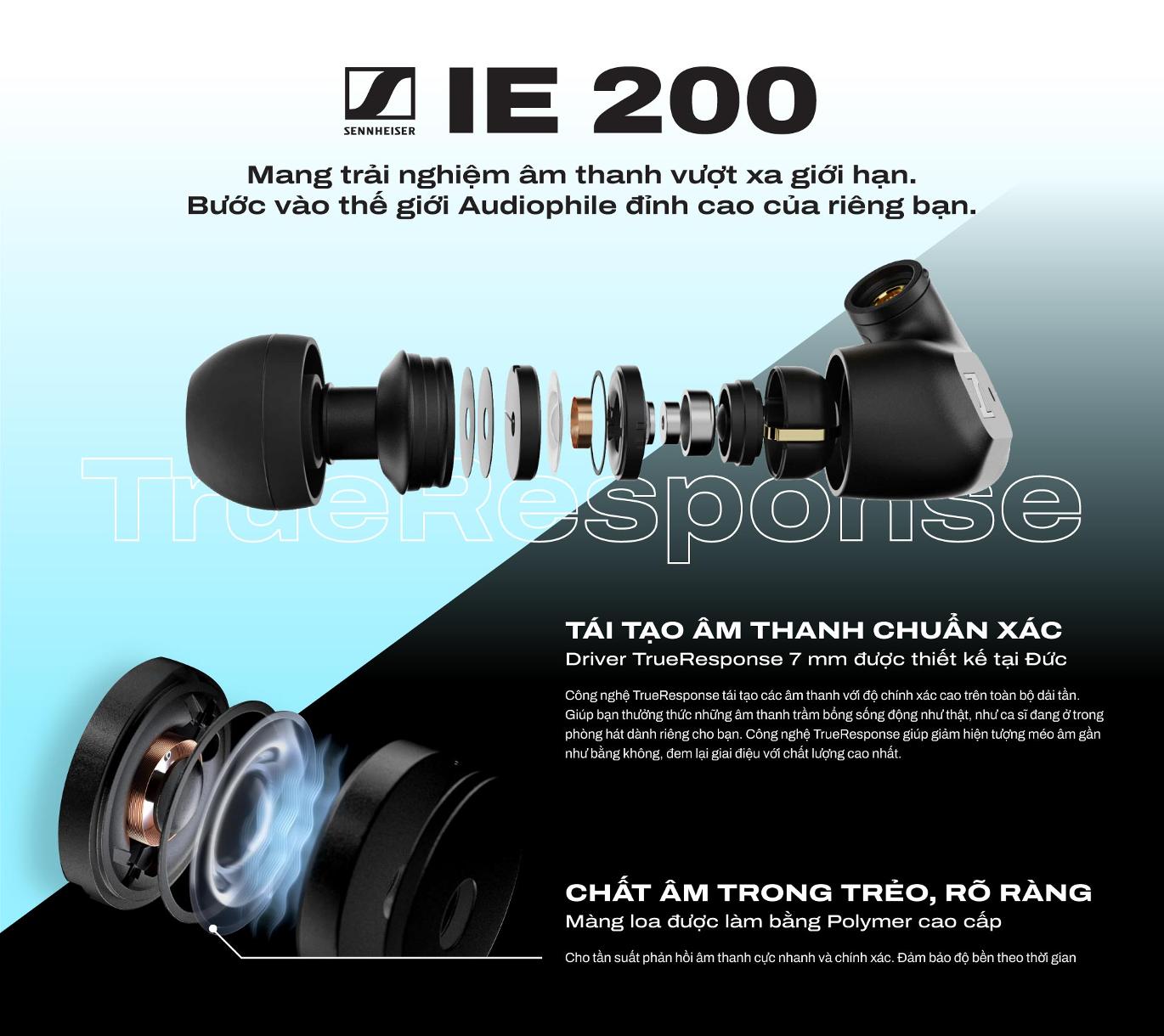 Tai nghe SENNHEISER IE 200 - Hàng Chính Hãng