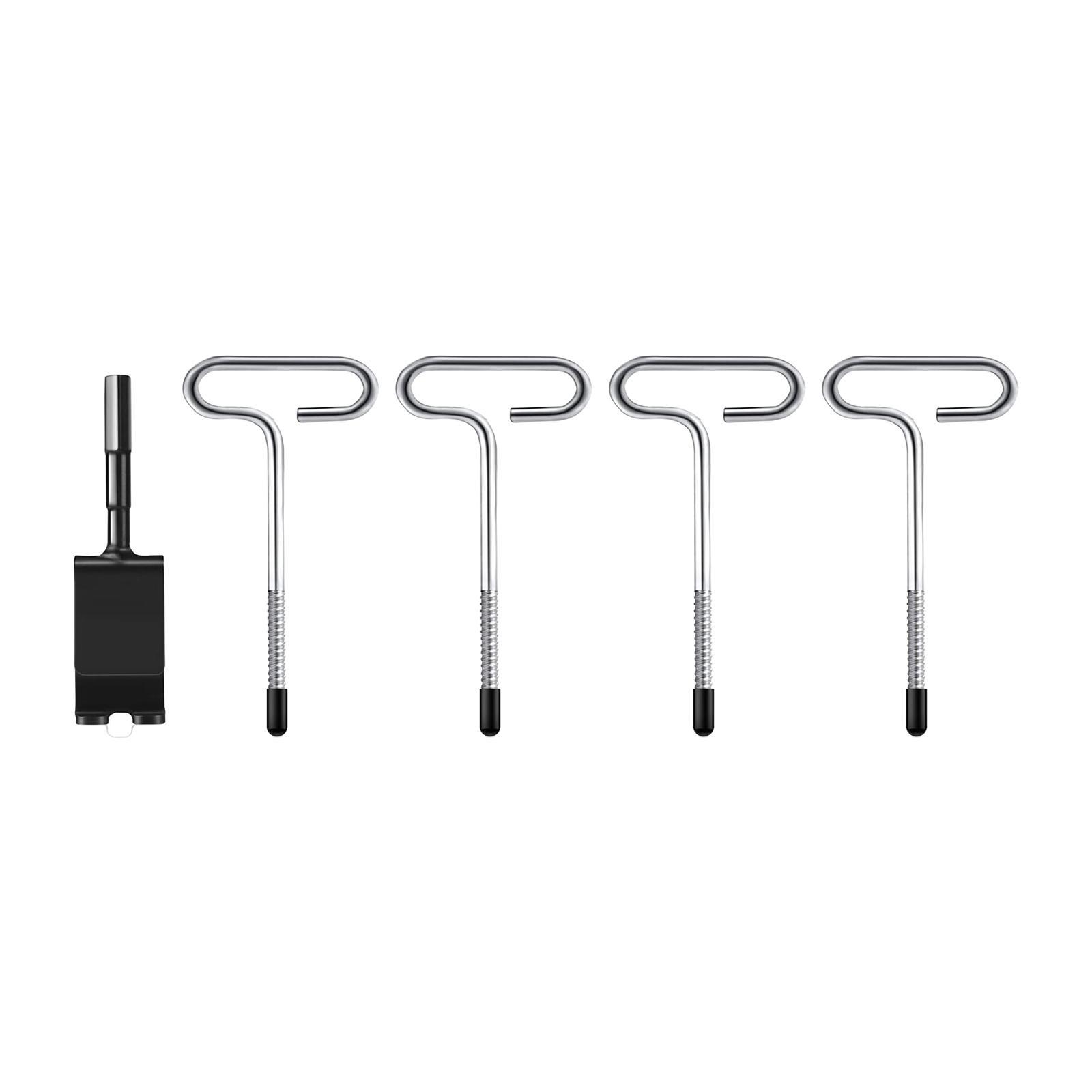 Ice Anchor Drill Adapter with Threaded Peg Ice Fishing Shelter Stake Nail, Ice Fishing Anchors Tool for Ice Insert Sewing