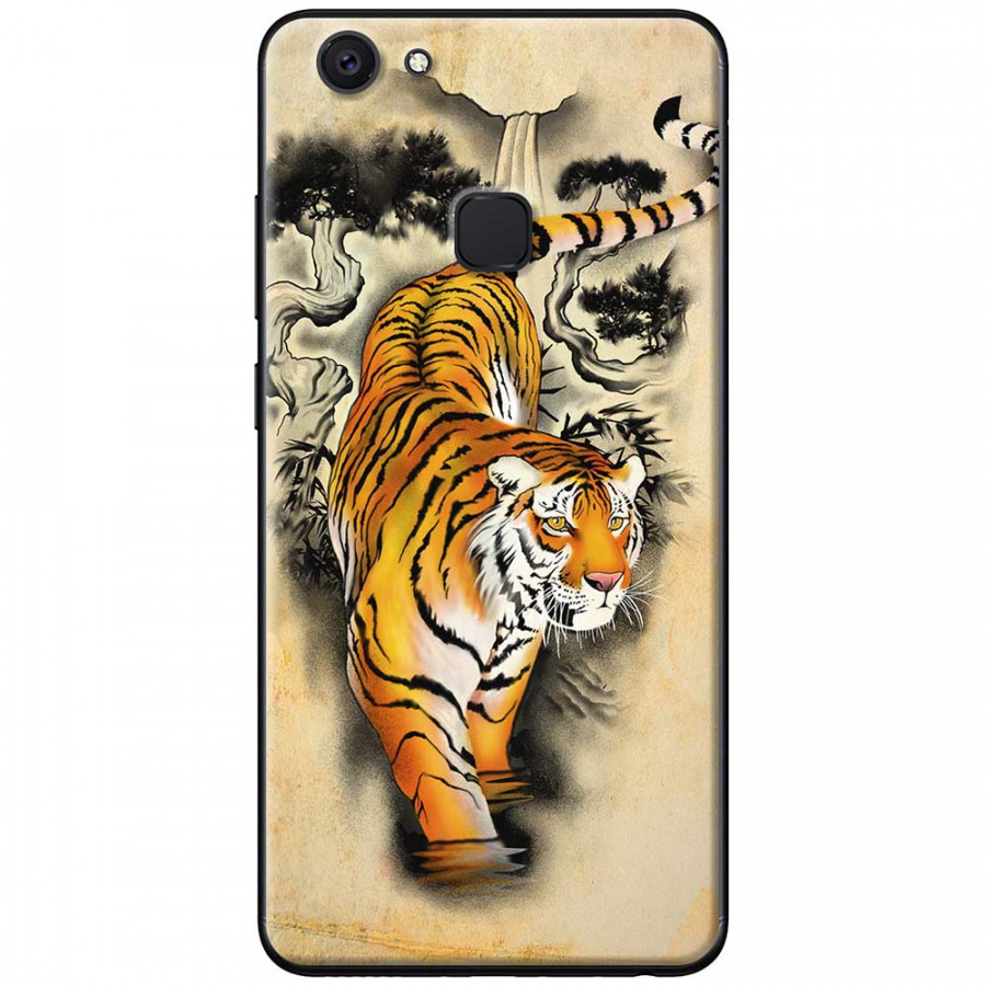 Ốp lưng dành cho Vivo V7 Plus mẫu Cọp tranh vẽ