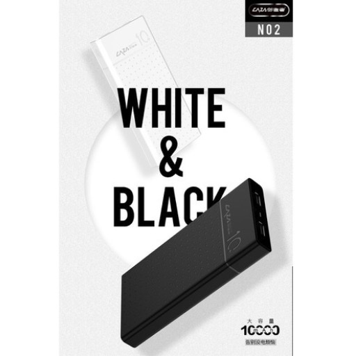 Phụ kiện điện thoại - Pin sạc dự phòng NO2 - 10.000 mAH có 2 cổng sạc USB - 1 cổng Micro sạc được nhiều lần , với nhiều thiết bị rất tiện dụng _Hàng nhập khẩu