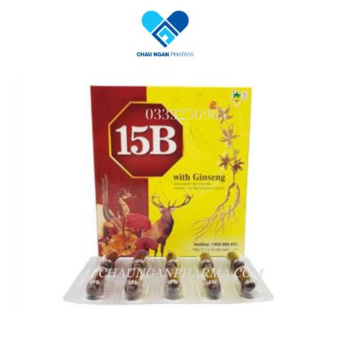 Viên uống bổ sung Vitamin 15B ginseng tăng sức đề kháng cho cơ thể - Hộp 100 viên