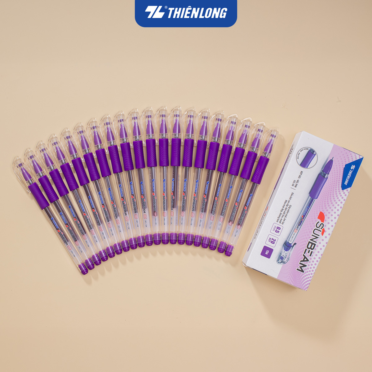 Bộ 10 Bút Gel Thiên Long GEL-08 – Tím