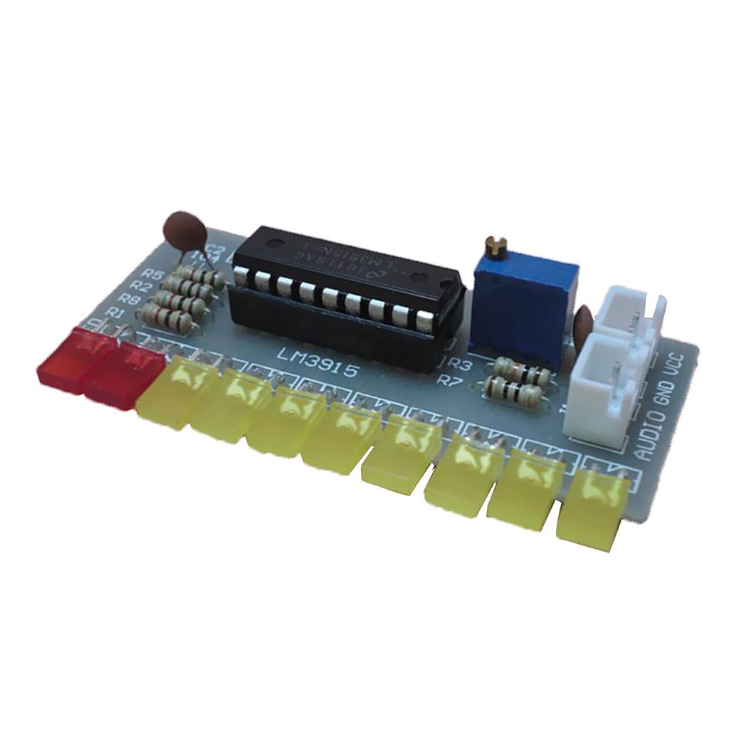 Audio Level Indicator Kit LM3915 DIY Module DC9V-12V 10 Segment DC9V-12V