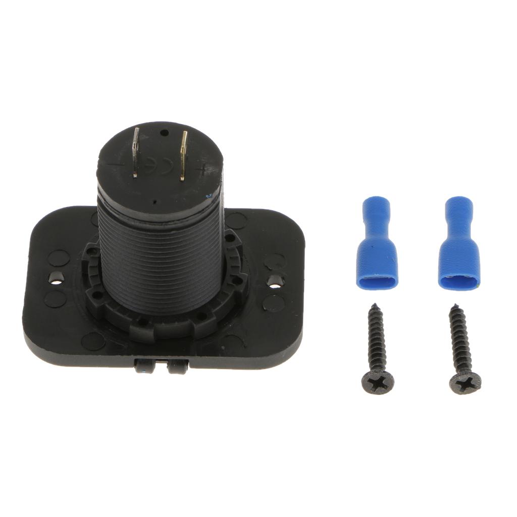3.1Amp Dual USB Socket Charger Power Outlet for Car Boat Marine Motorcycle with Blue LED Digital Display - 12V
