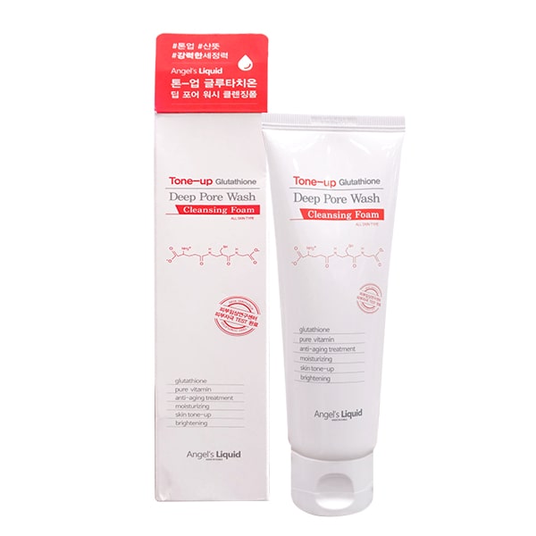 Sữa Rửa Mặt Angel's Liquid Tone Up Glutathione Deep Pore Wash Cleansing Foam 120g