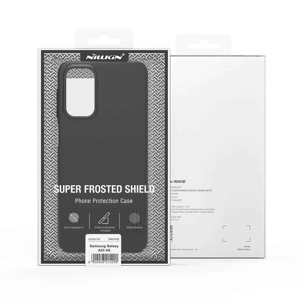 Ốp lưng nhựa cứng PC sần không bám vân tay cho Samsung Galaxy A23 4G - Hàng chính hãng.