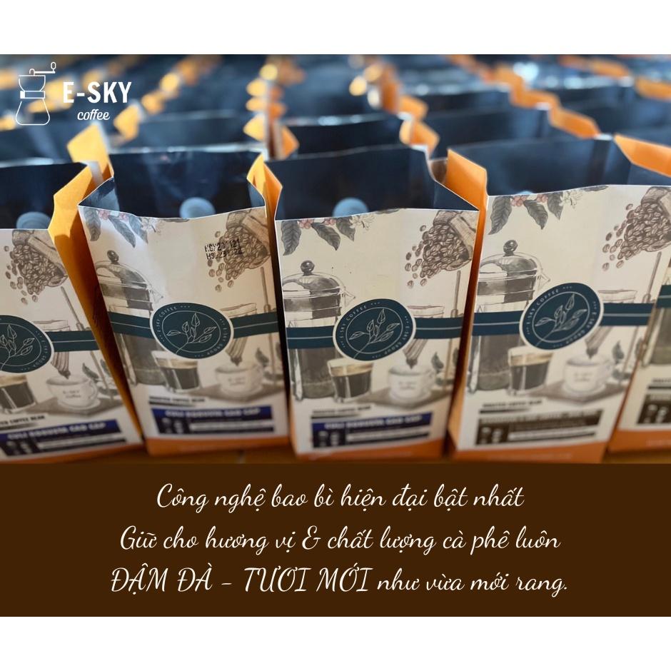 Cà Phê Rang Xay Nguyên Chất Signature E-SKY Coffee (Cafe Robusta - Arabica - Culi) Pha Phin Pha Máy Cold Brew 250g-500g