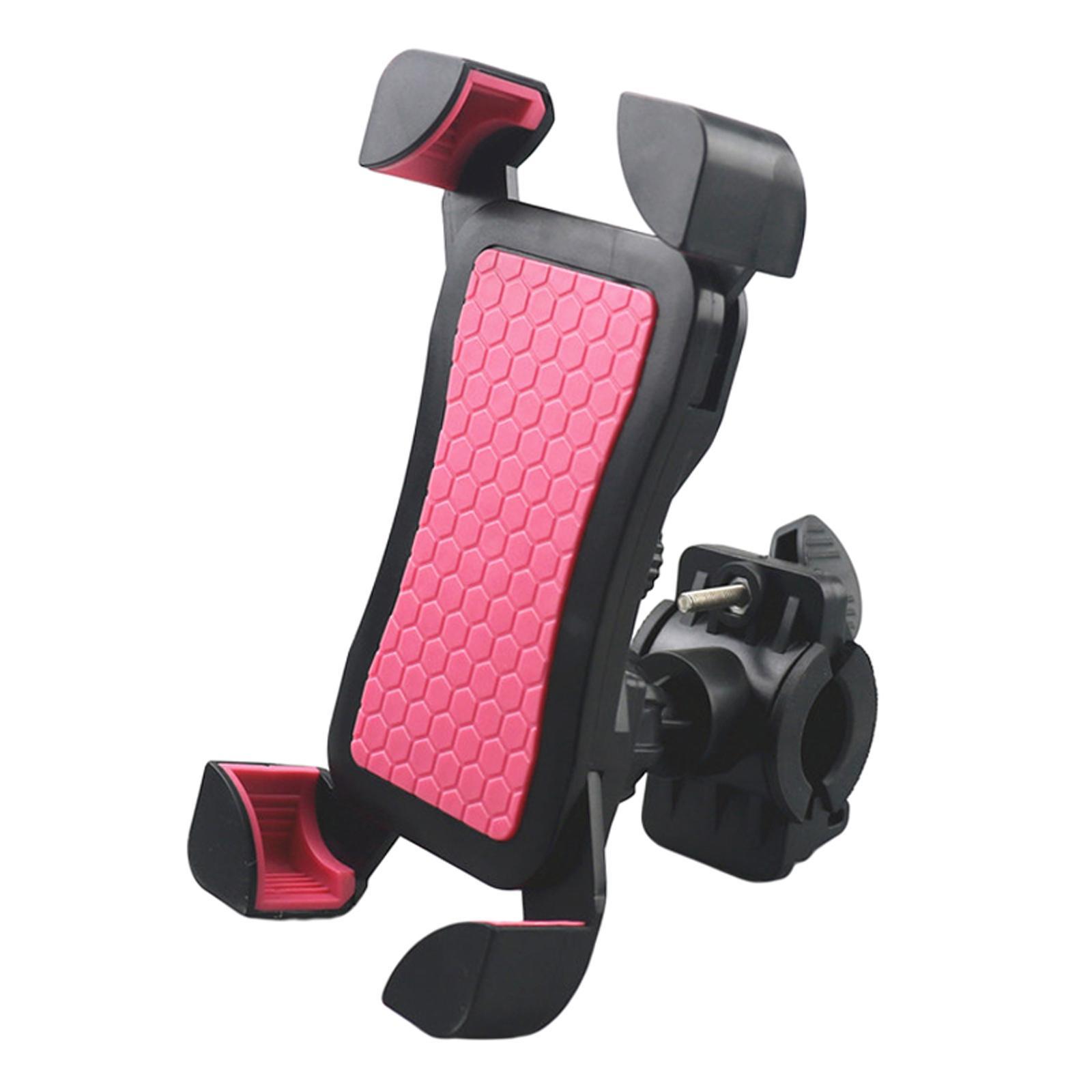 Motorcycle Handlebar Phone Holder Adjustable Red