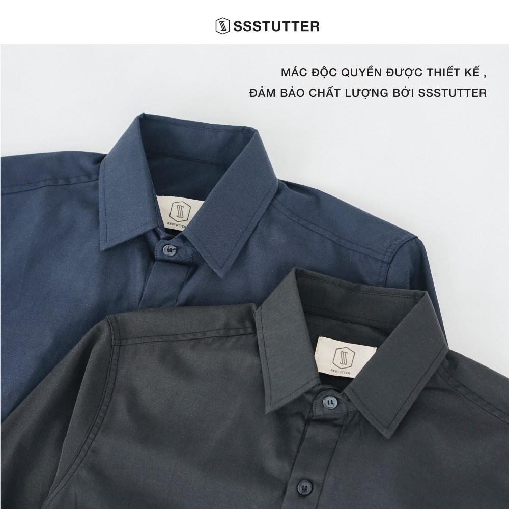 Áo sơ mi nam dài tay cổ đức form dáng vừa vặn SSSTUTTER vải cao cấp thoáng mát 5 màu linh hoạt Great Life Shirt Ver.2