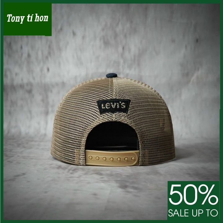 Tony tí hon -  Mũ nón kết lưỡi trai Snapback Lvis cổ điển logo thêu phối lưới thời trang nam nữ cao cấp cá tính