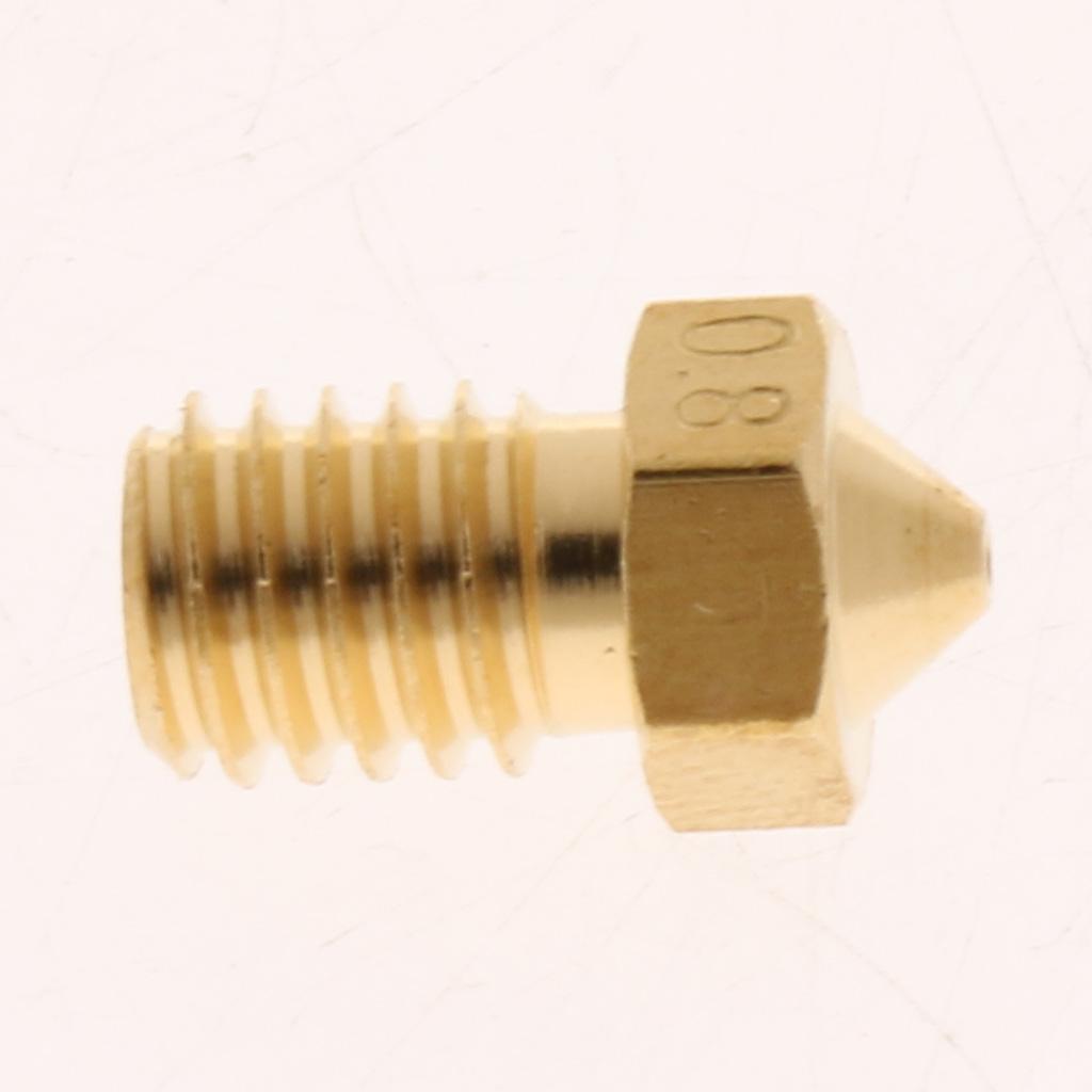 4x 0.8mm Extruder Brass Nozzle Print Head for 1.75mm 3D Printers Accessories