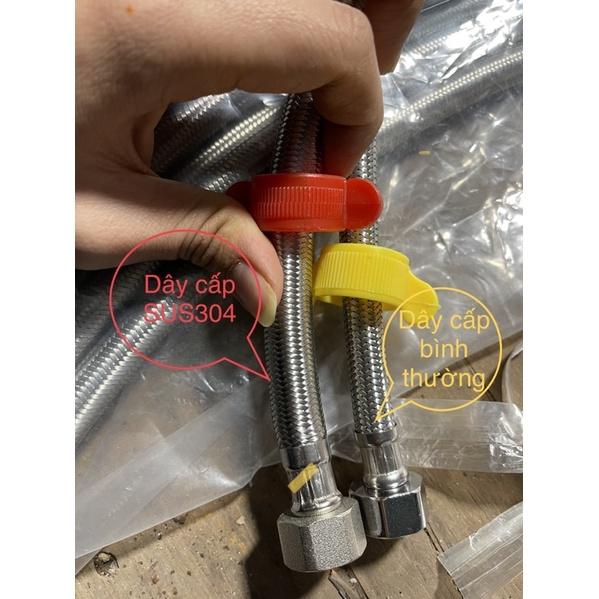 Dây cấp nước nóng lạnh inox SUS 304 bảo hành 12 tháng