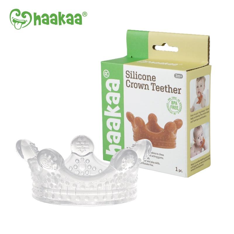 Gặm nướu hình vương miện cho bé Haakaa. Chất liệu silicone cao cấp, an toàn. Không chứa BPA, PVC và phthalate