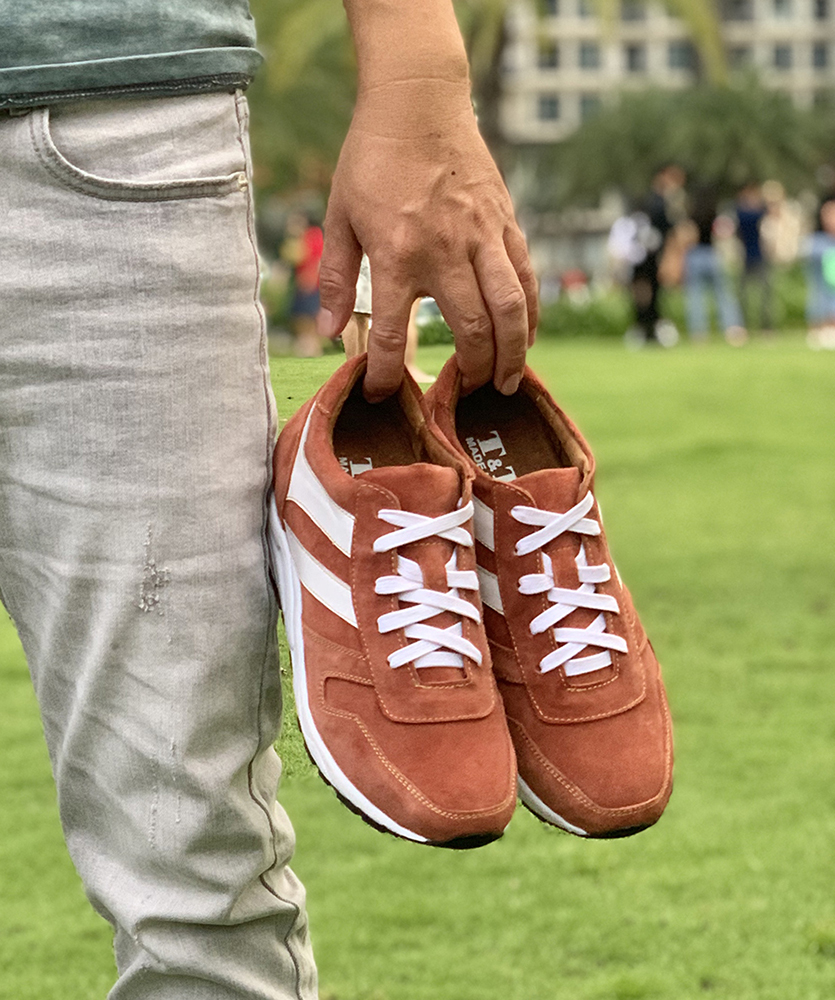GIÀY TĂNG CHIỀU CAO GIÀY CAO DÀNH CHO NAM GIỚI T&TRA T20 DA LỘN CAM - CAO 8CM GIÀY ĐỘN NAM CAO VƯỢT TRỘI