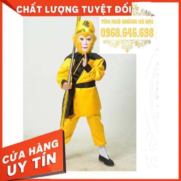 Bộ đồ Tôn Ngộ Không trẻ Em bản màu vàng đầy đủ Ảnh Thật