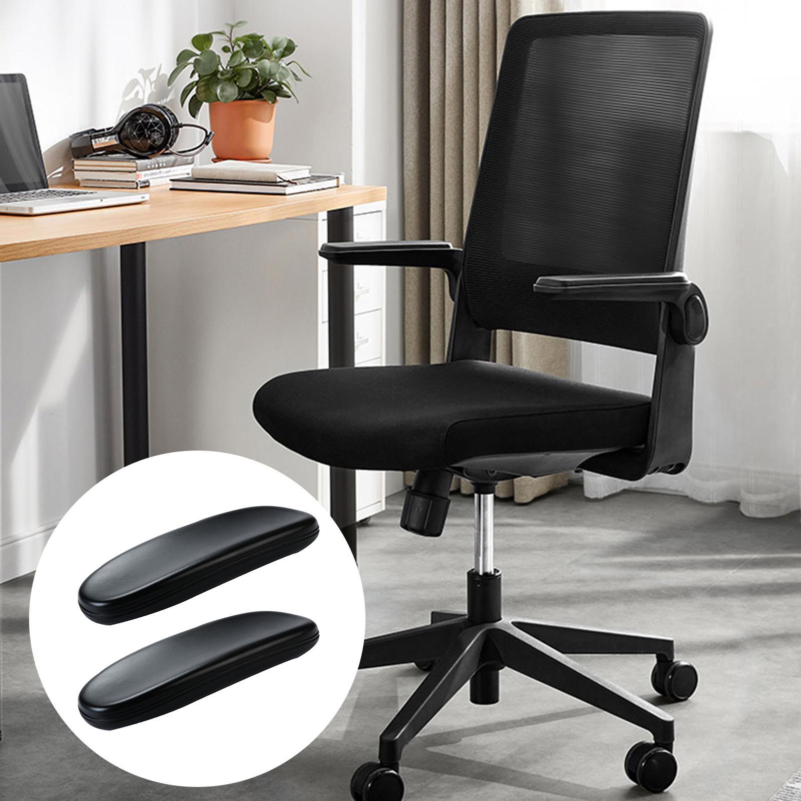 2Pcs Desk Chair Armrest Pads Gaming Chair Extra Thick PU Leather