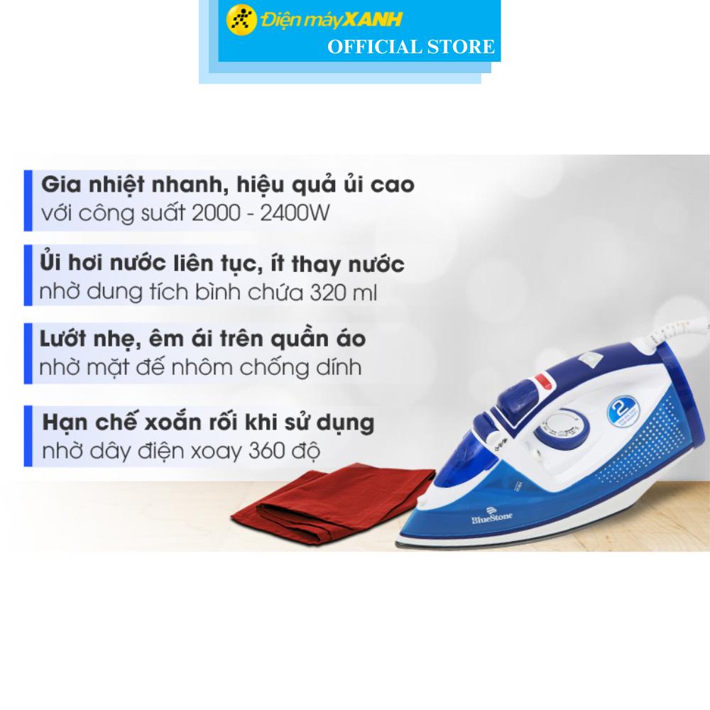 Bàn ủi hơi nước BlueStone SIB-3806 2400W - Hàng Chính Hãng