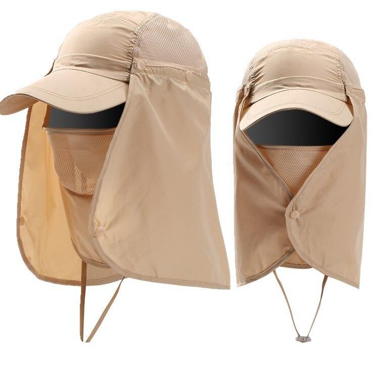 Unisex Visor Hats Fishing Hiking Sun Protector Cap UV Protection Face Neck Cover Sun Protection Outdoor Sport Camping Hats