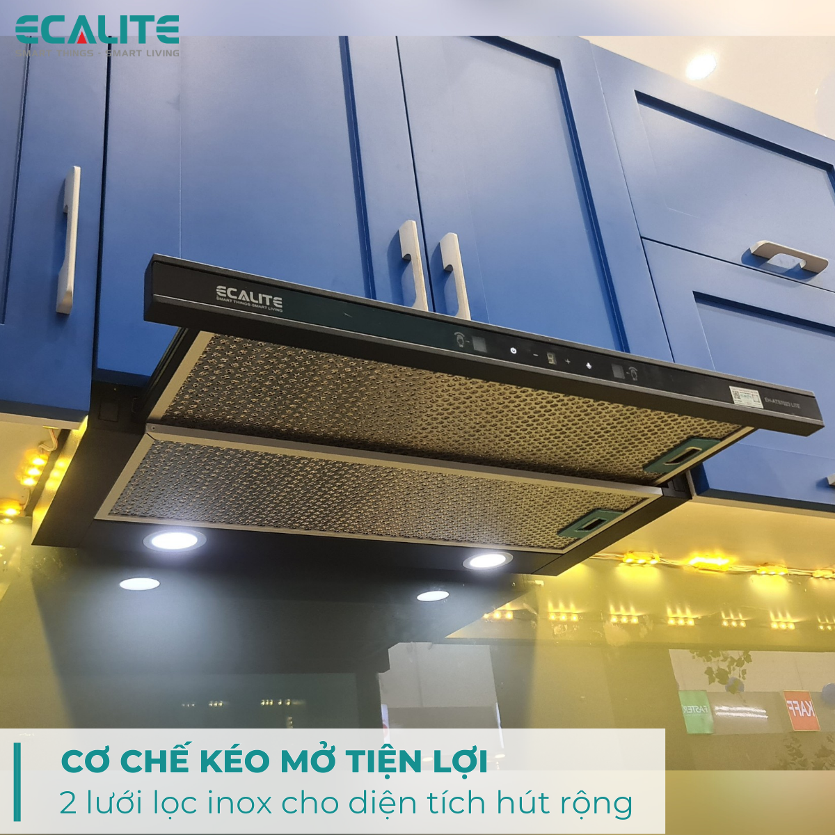 Máy hút mùi âm tủ Ecalite EH-ATS7023 LITE - Công suất 750 m3/h - Hàng Chính Hãng