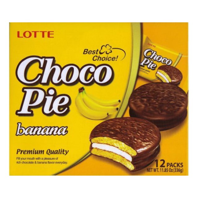 Bánh Lotte Chocopie vị Chuối hộp 336 gr
