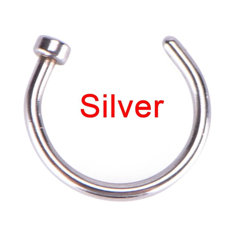 Khuyên mũi thiết kế mỏng hở bằng inox phong cách