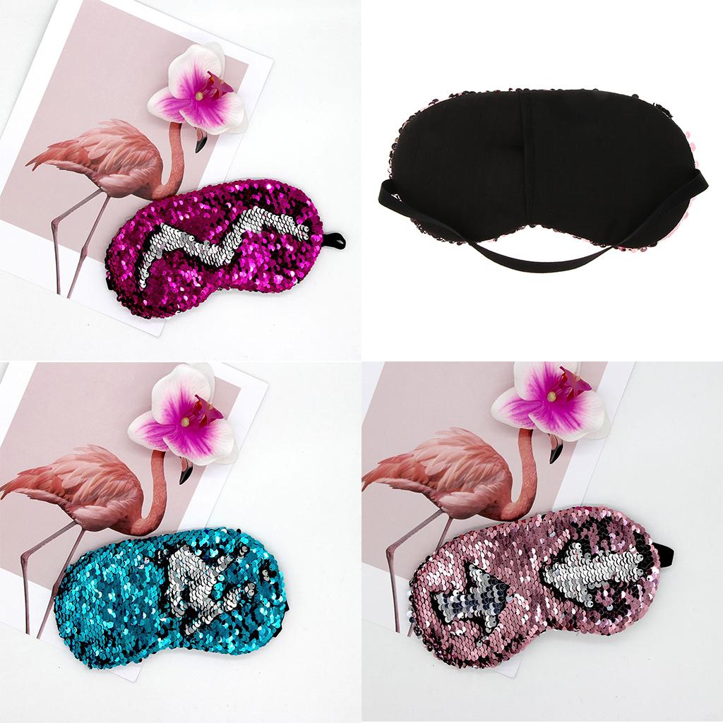 Glitter Sequins Mermaid Elastic Eye Mask Sleeping Rest Blindfold Sleep Aid
