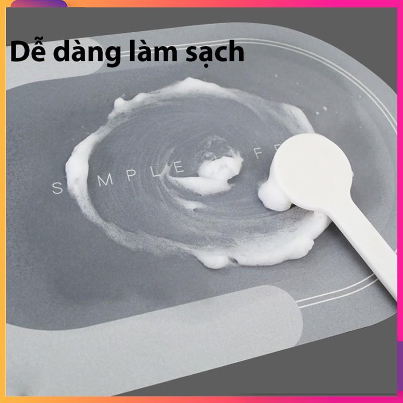 Thảm lau chân Silicon lót cửa chùi chân  Siêu thấm hút, chống trượt cho phòng tắm (60x40cm)  Màu sắc ngẫu nhiên