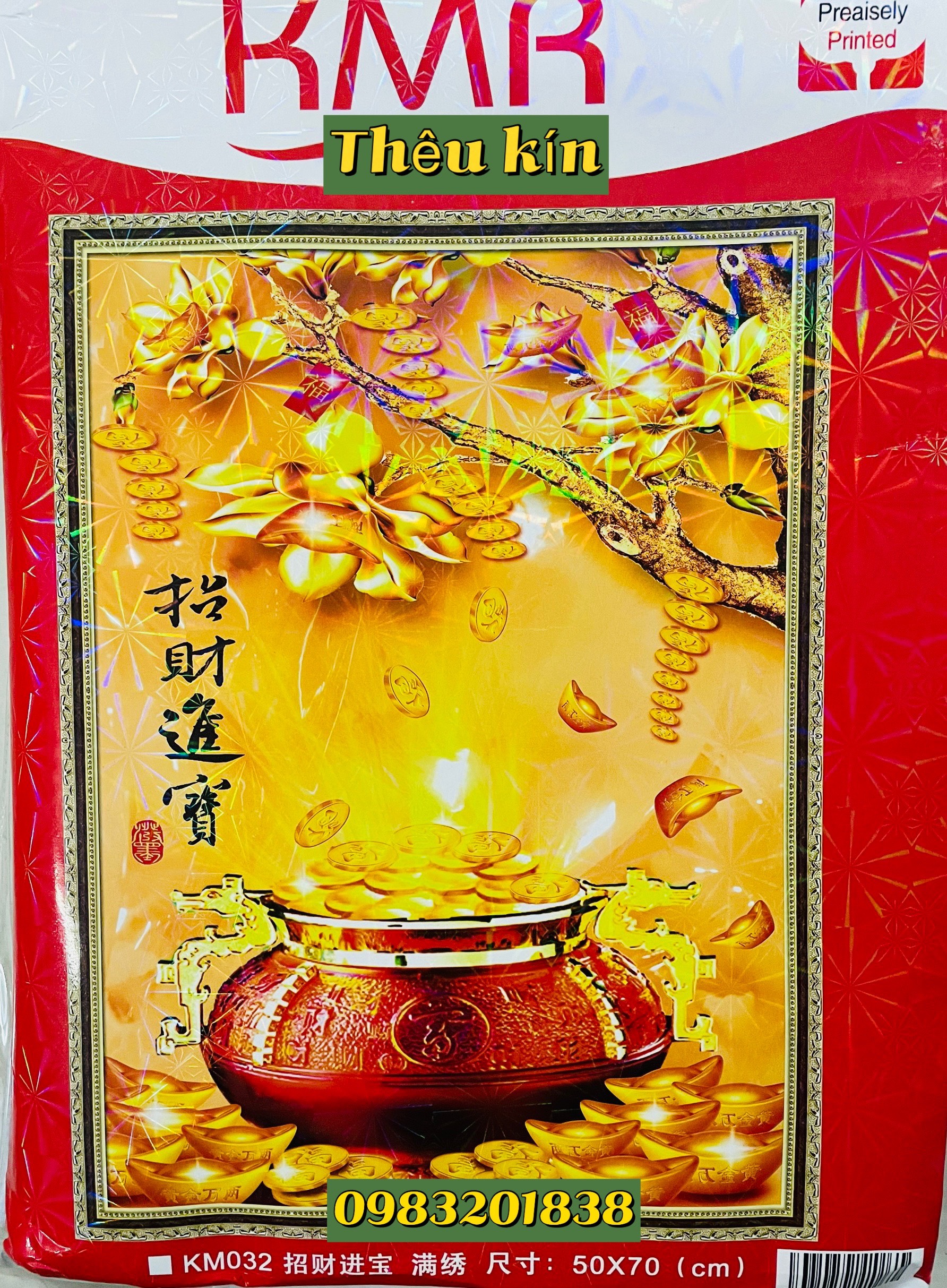 Tranh thêu kín cảnh đồng quê E283, kích thước 60 x 80 cm