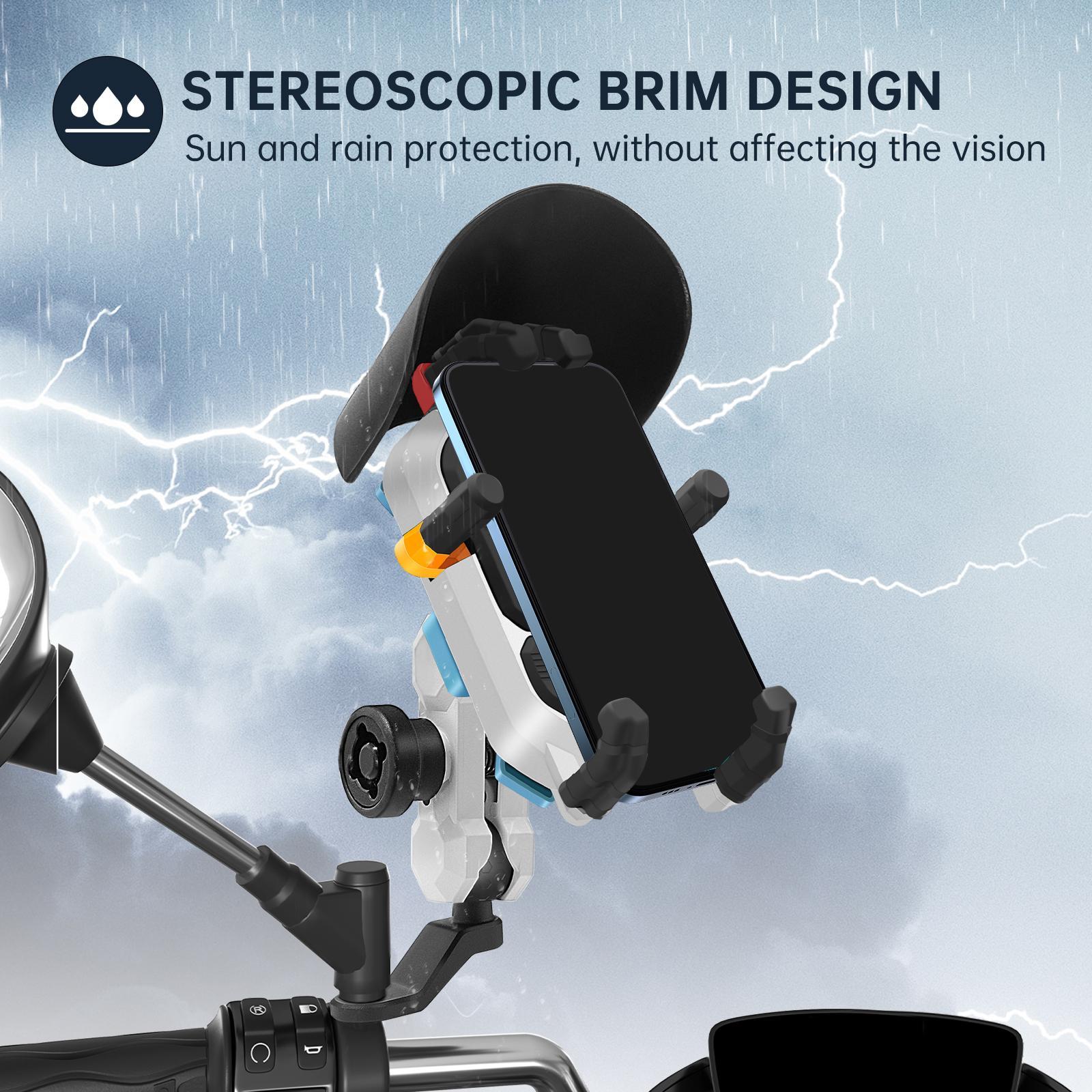 Motorcycle Phone Mount Handlebar Cellphone Holder Telescopic Bike Holder for  Motorcycle 4.7inch-7.2inch Smartphones