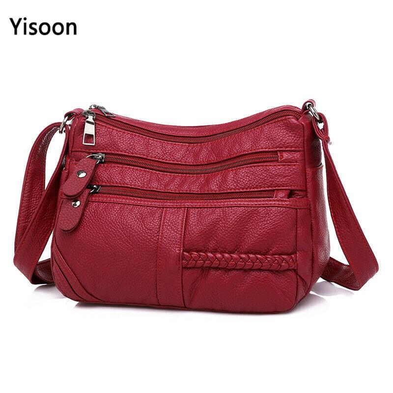Chất Lượng Cao Nữ Da Mềm Đeo Vai Nhiều Lớp Túi Shopper Cổ Điển Đeo Chéo Cao Cấp Túi Xách Và Ví - 26CMX10CMX18CM