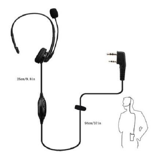 Tai nghe Bộ đàm có cần Micro cho Motorola, Kenwood - Hàng chính hãng