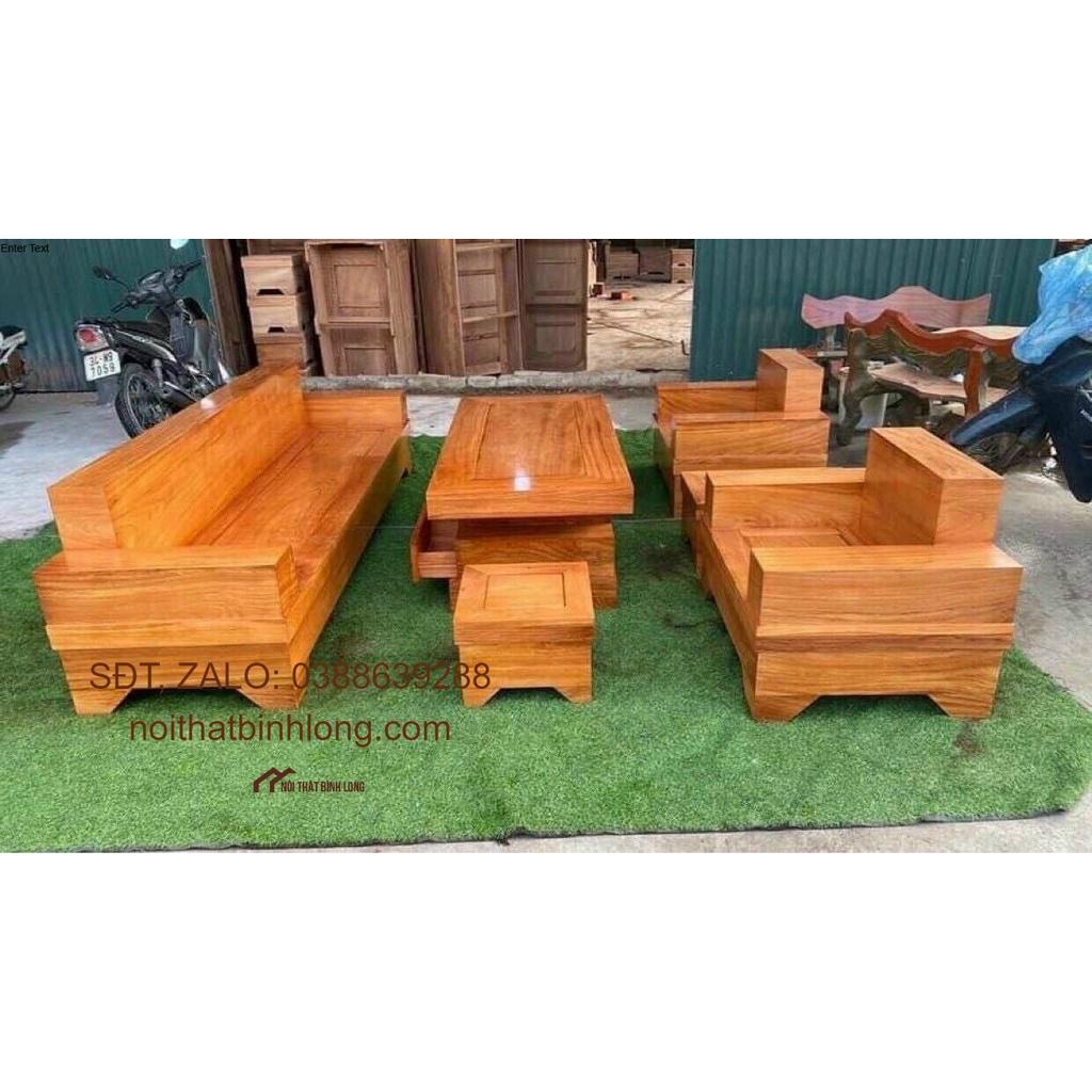 Bàn ghế sofa gỗ hương cao cấp